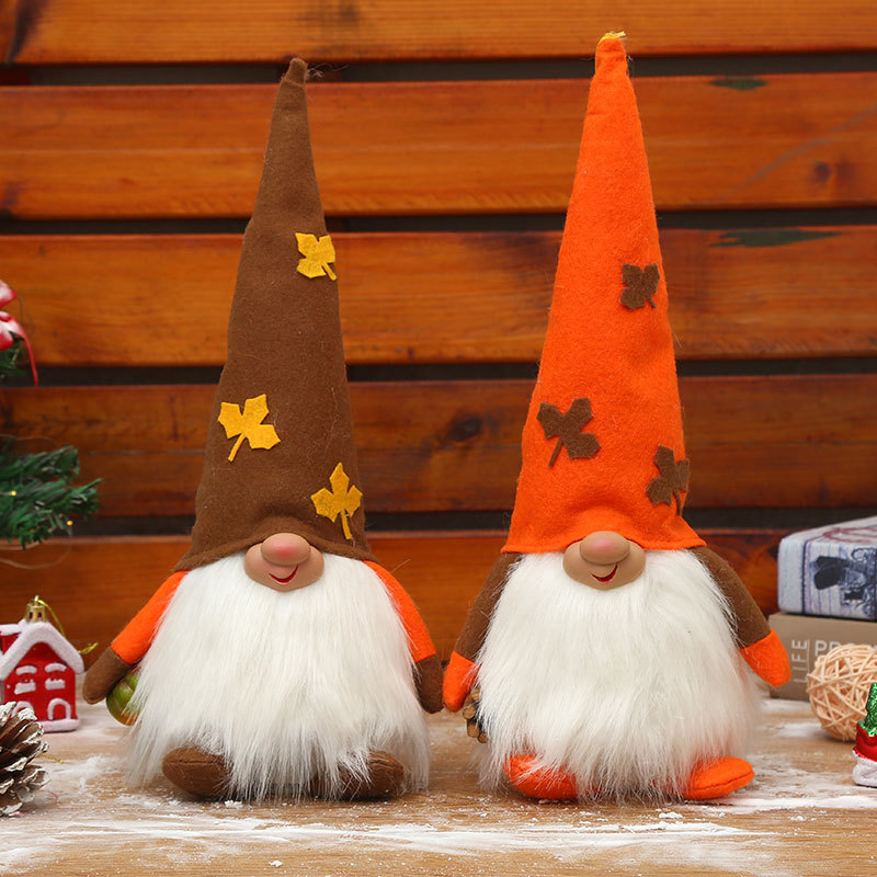 Cross-border New Harvest Festival Faceless Rudolph Plush Standing Doll Children's Gift Decoration Supplies Party Dress Up