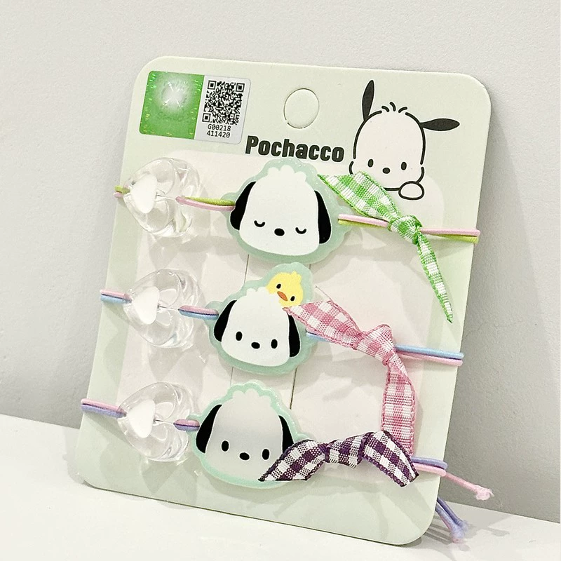 Sanrio любовь волосы кружок три установки Kuro Mi Jade Gou Dog милый резиновый ремень для волос украшение веревка женская шариковая головка