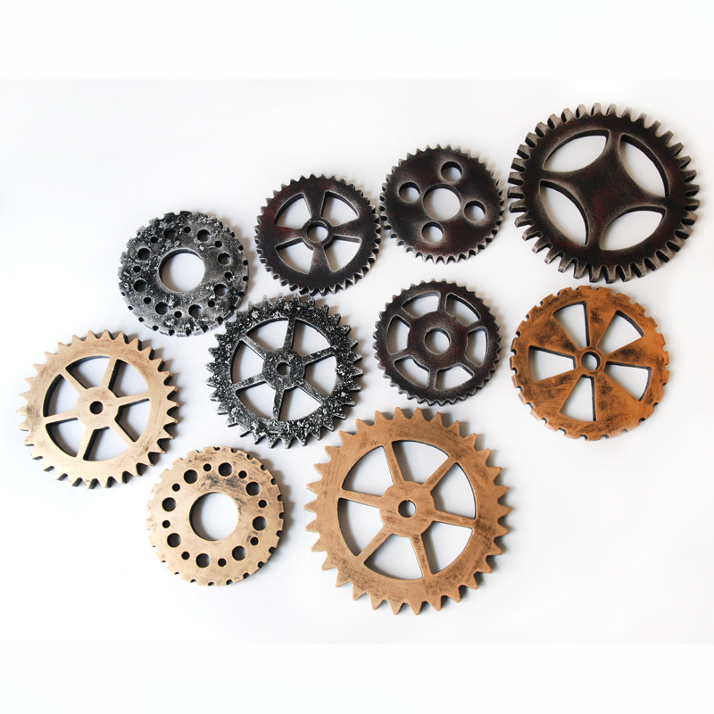 Modern Simple Retro Old Gear Wall Decoration Wooden Crafts Bar Cafe Background Wall Decoration Hanging Decoration