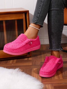 C 86445 Fuzzy Winter Flat Shoes ëëƽ��Ь ���R�d�W���羳