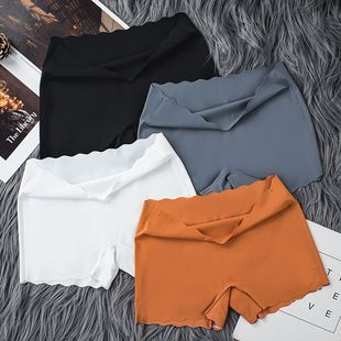 Safety pants seamless ice silk underwear women's crotch women's boxer shorts corner anti-light summer thin simple summer