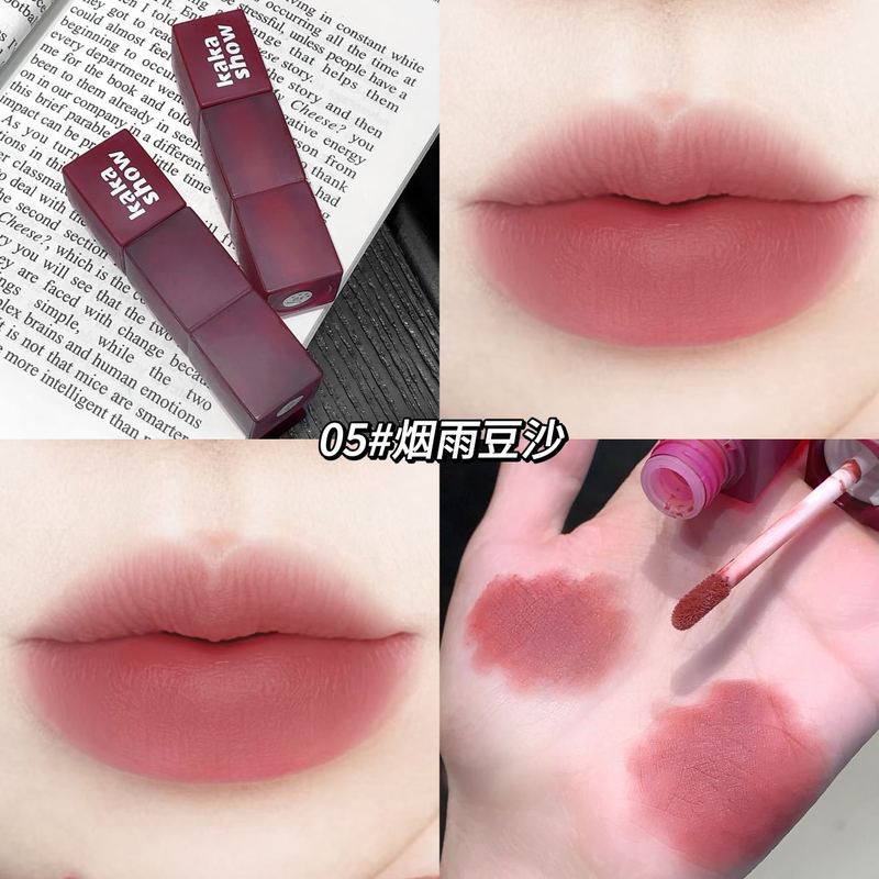 Kakashow粉霧心慕唇釉薬自然ベルベットのマットが白くて色が落ちにくい霧面唇泥口紅|undefined