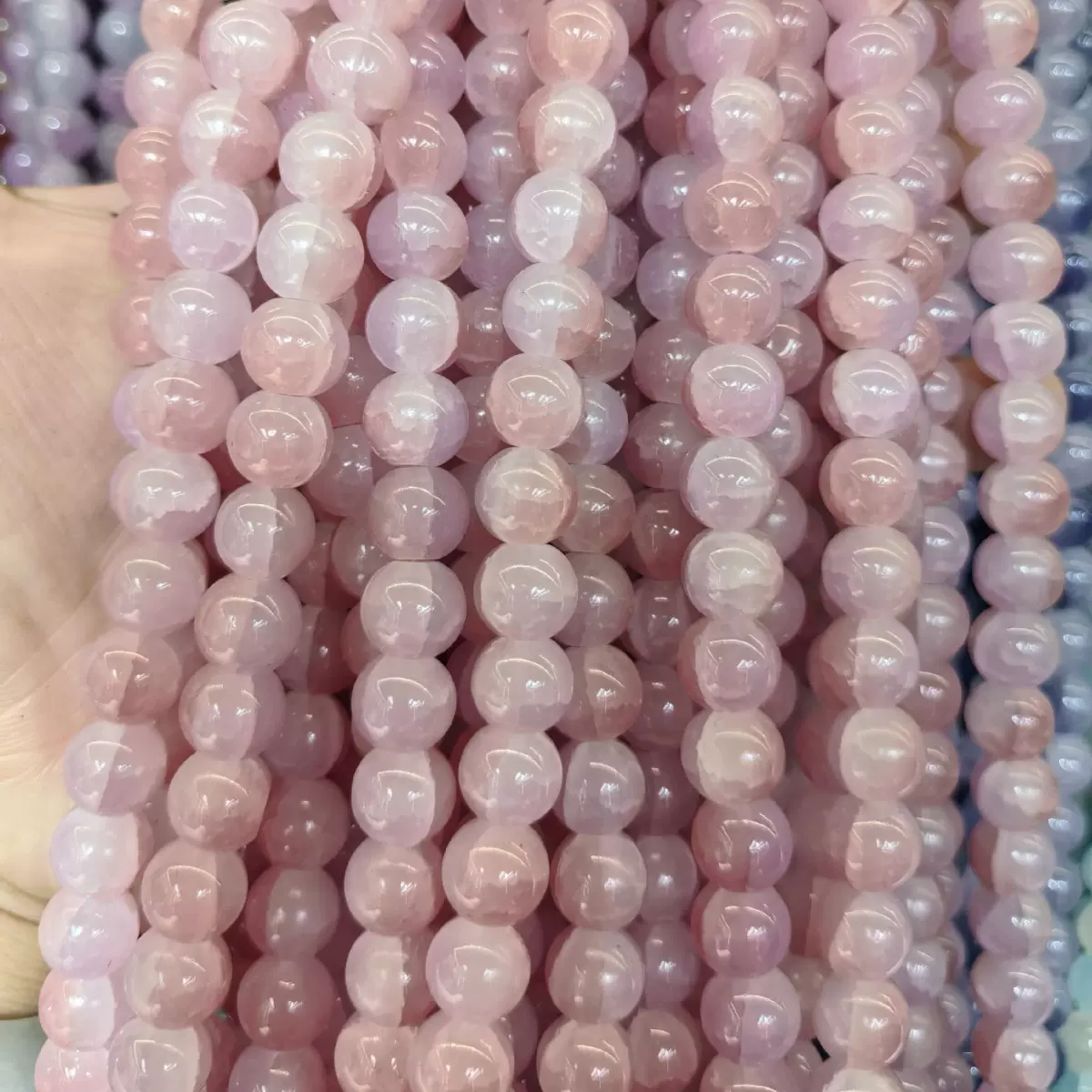 玉碎水晶散珠圆珠diy手工编织制作手串项链饰品配件批发琉璃串珠