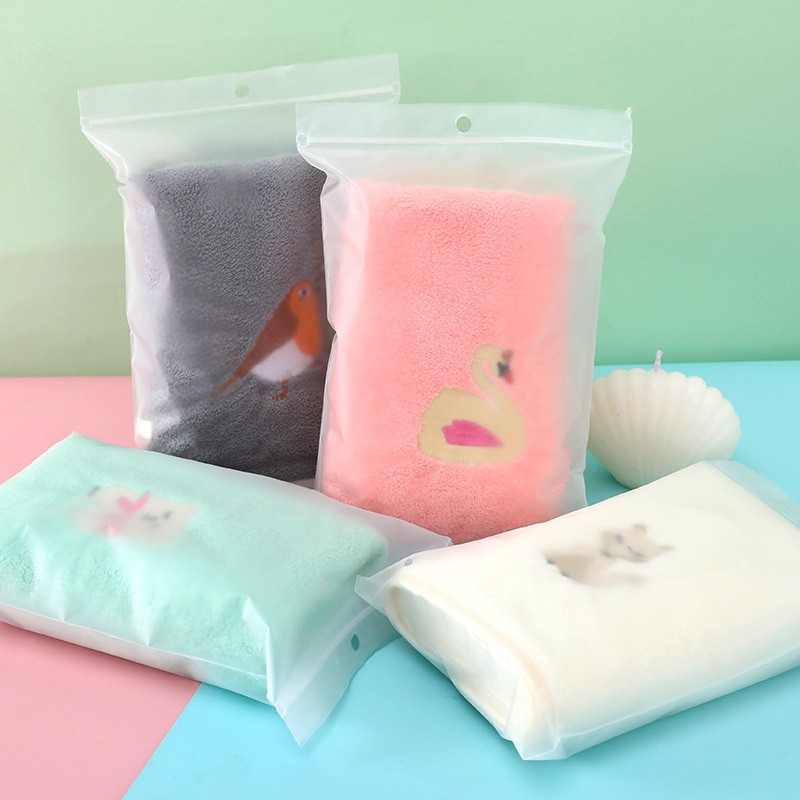 Individual packaging cute cartoon children's towel adult men and women couples face towel coral velvet thick face cloth