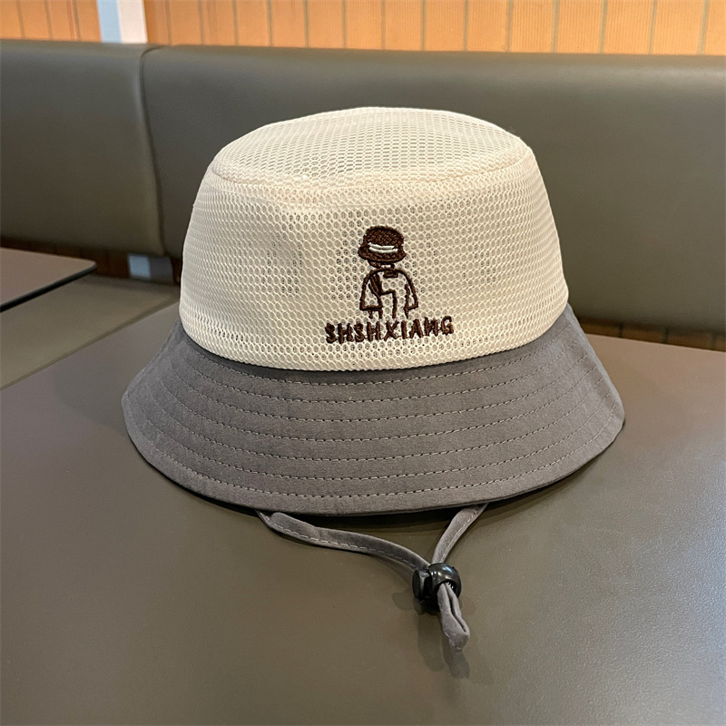 Sombrero para niños 2025 verano delgado protector solar para bebés sombrero para el sol de malla sombrero de pescador para niños y niñas sombrero para el sol para bebés