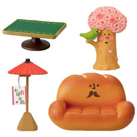 日系杂货zakka面包系列座椅ins装饰礼品微缩猫咪树脂工艺品小摆件