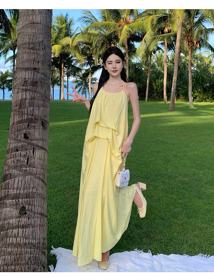 F6452 560K ÁO HAI DÂY NỮ SHETDT HAI DÂY HỞ VAI THỜI TRANG NỮ VẢI BÔNG G01 SẢN PHẨM MỚI