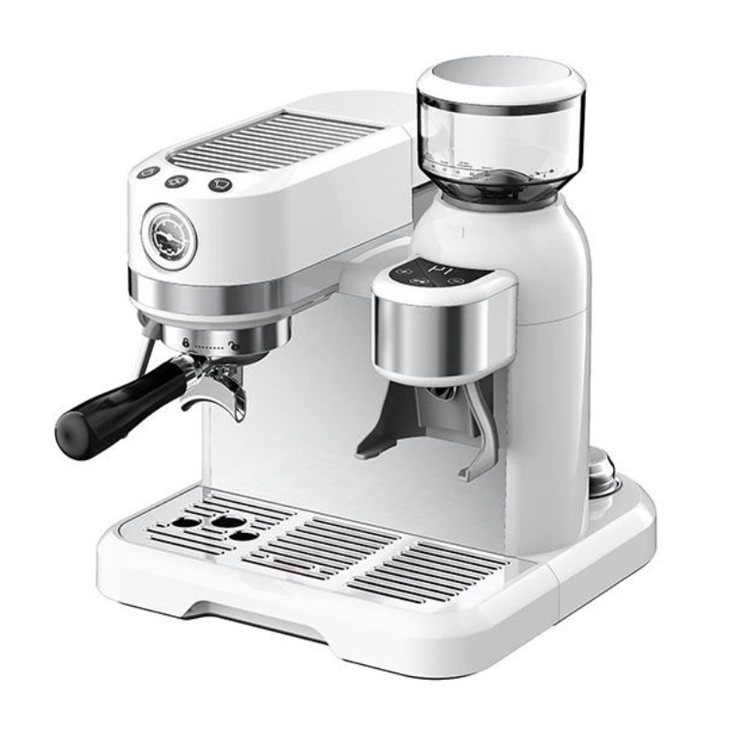Espuma de leche de vapor doméstica semiautomática transfronteriza italiana con máquina de molienda todo en uno con máquina de molienda de frijol Latte Espresso Machine