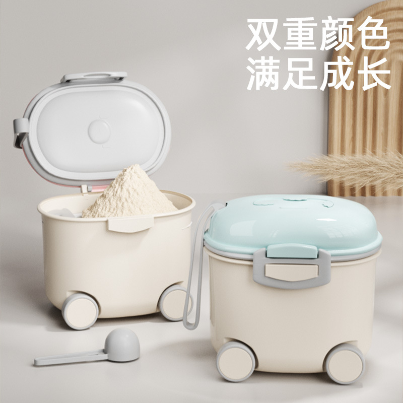 Portable Baby Milk Powder Box, Multi-Layer Packaging Box for Baby to Go Out, Milk Powder Artifact, Sealed Storage Tank for Baby to Go Out