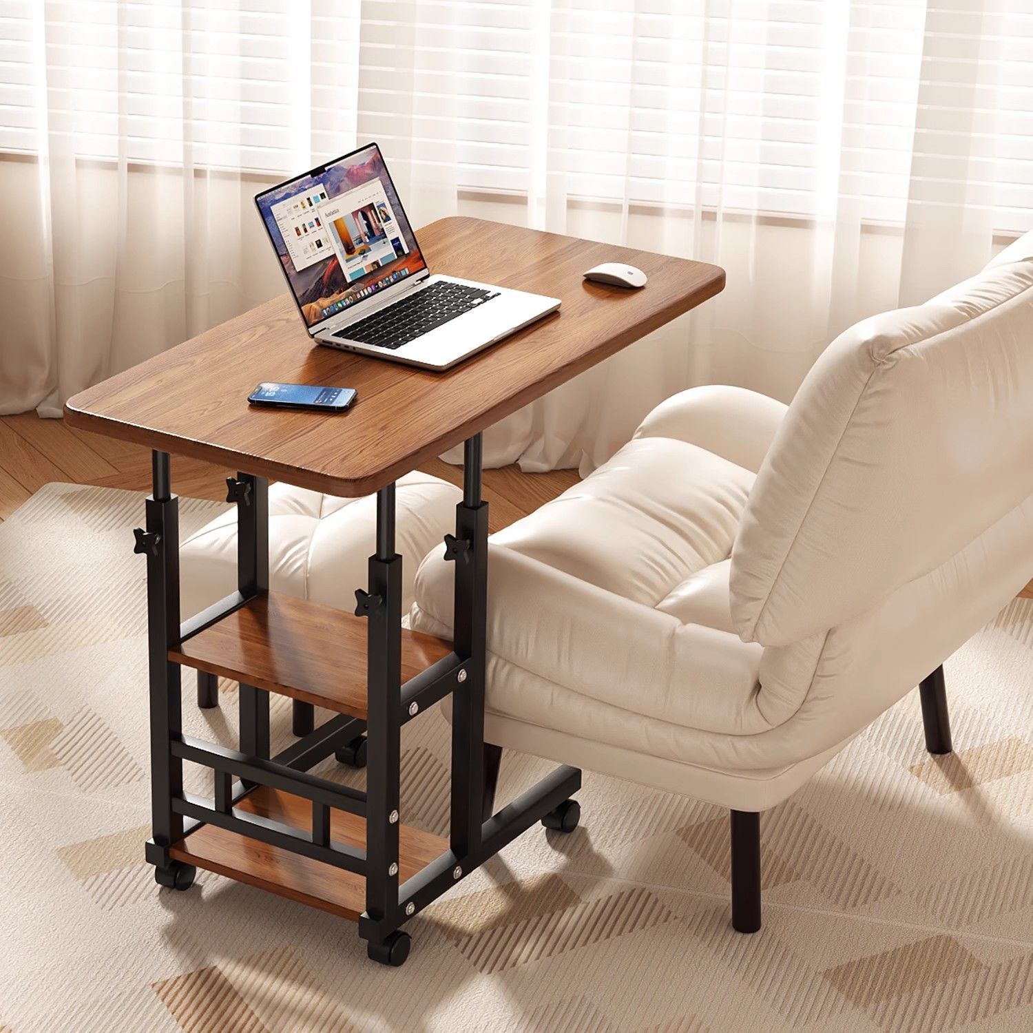 Jmo Movable Adjustable Computer Table Bedside Table Bed Office Desk Student Simple Desk Writing Desk Bedroom