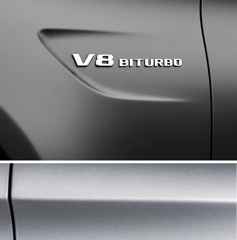 Suitable for Mercedes-Benz modified AMG43/53/63 leaf side label TURBO4MATIC letter car labeling