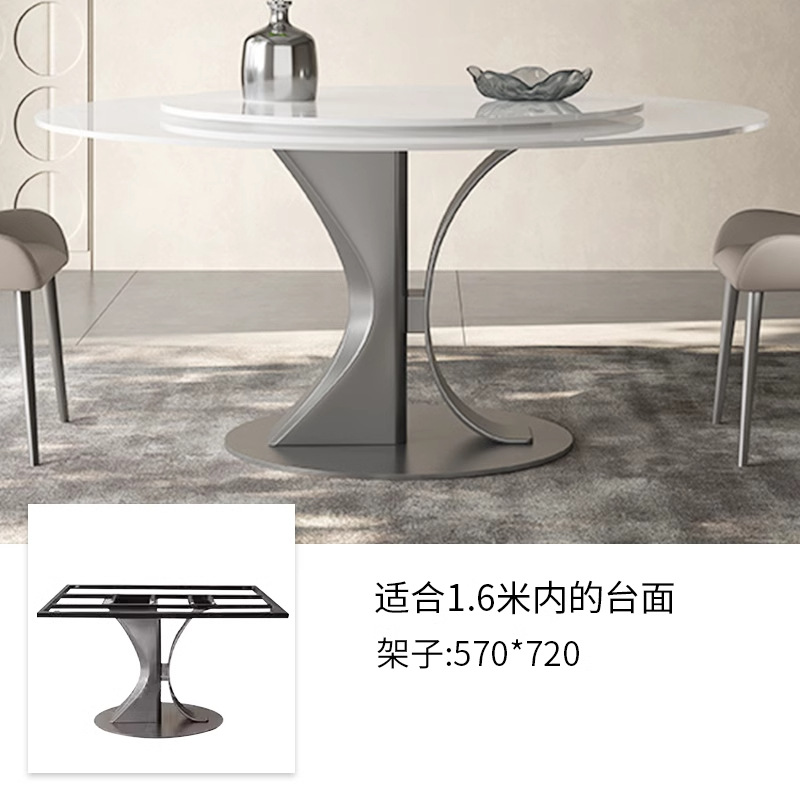 Mesa de acero inoxidable soporte de piernas de mármol base de lujo ligero marco de soporte de tabla de roca mesa redonda pie de mesa larga isla marco de mesa pie de comedor