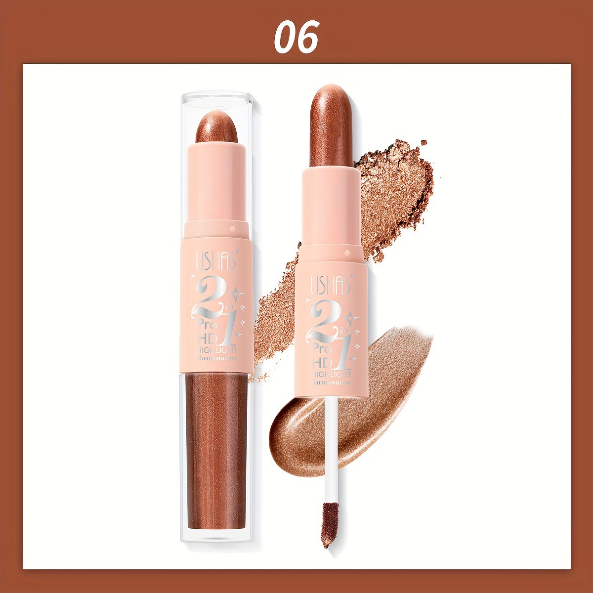 USHAS spot transfronterizo FS268B barra de alto brillo de corrección de la cara, mejora del color de la piel, barra de alto brillo de blush