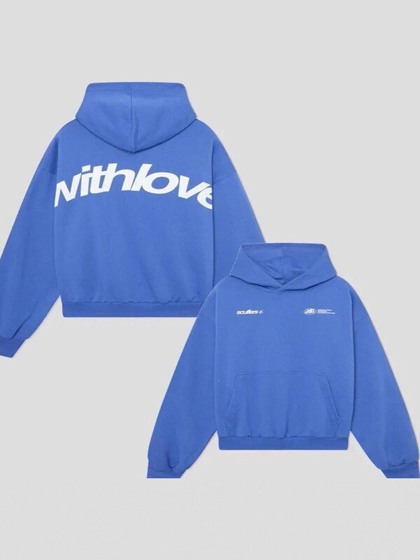 Cross-Border European Size Sweatshirt with Angel Lettering, Women's Hip-Hop Hooded Jacket, American Retro Style, Unisex Drop Shoulder Design