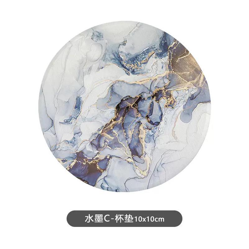 Posavasos de café de oficina de dibujos animados, posavasos de escritorio, posavasos de agua redondos, almohadillas absorbentes de agua de barro de diatomeas, encimera de secado rápido