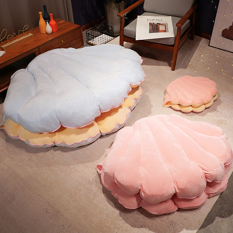 Concha creativa almohada concha de almeja de peluche de juguete de gran tamaño Shell muñeca divertido mejillón cojín perezoso sofá saco de dormir