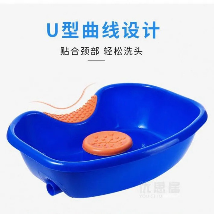 Bed bath basin for lying-down patients, elderly adults, children, postpartum women, and home use for bed care and hair washing