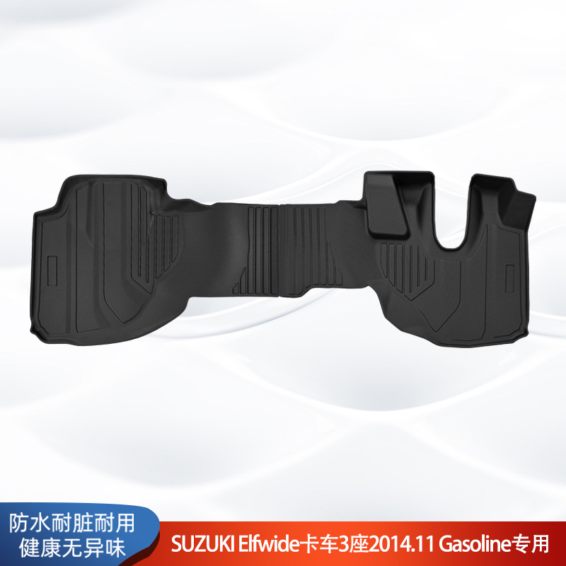 Aplicable a 14 tipos de camiones Suzuki Elfwide Gasolina 3D todo el tiempo material TPE almohadilla de pie de automóvil antisucio