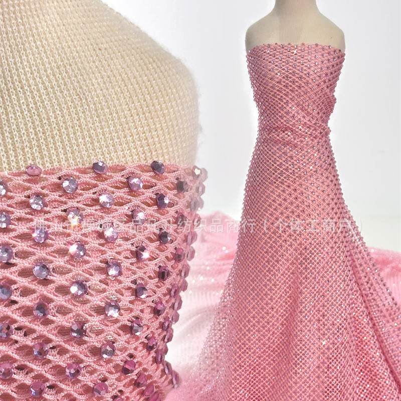 Fabricante nuevo suministro spot de alta densidad 10 imitación de intervalo de perforación de perforación caliente tela vestido tela de moda