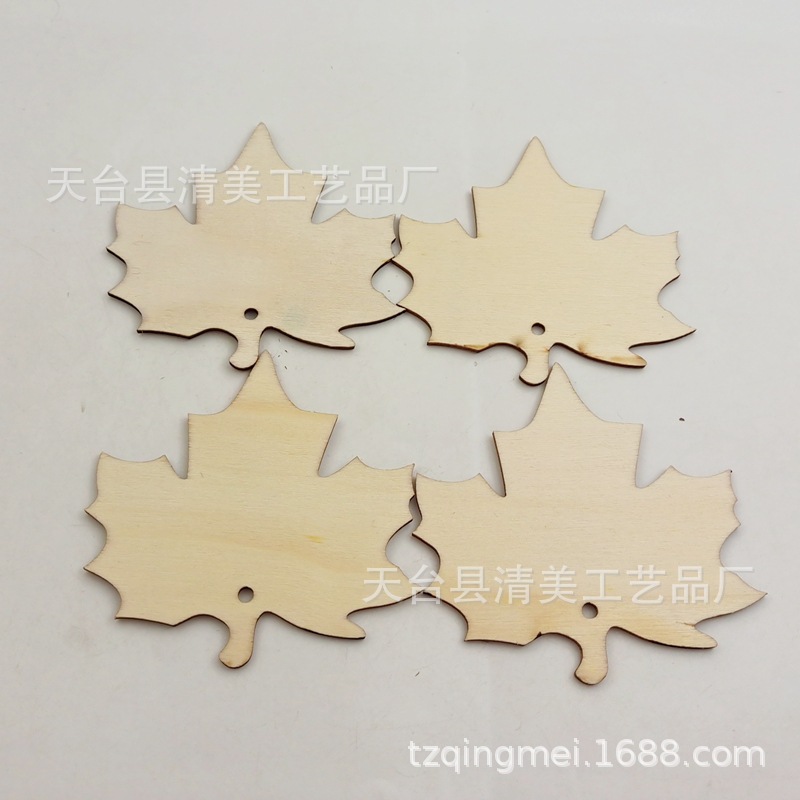 9cm Navidad hoja de arce madera chip colgante REGISTRO DE Acción de Gracias hoja de otoño DIY artesanía regalo 10 unidades un paquete con cuerda de cáñamo