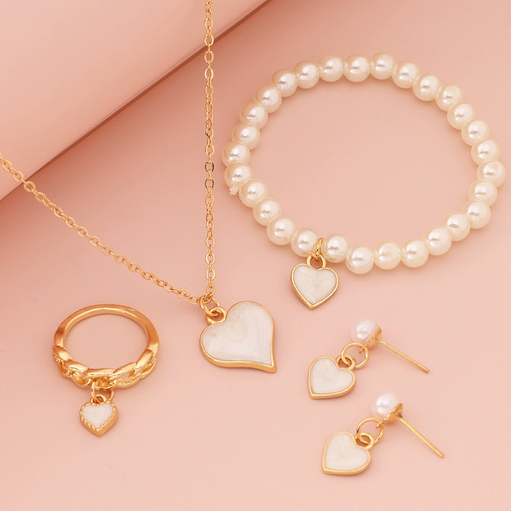 Fashionable necklace from pearl, bracelet, children's chain, universal jewelry, European style, simple and elegant design
