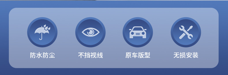 Car Rearview Mirror Rain Shield Small Round Mirror Rain Deflector Two-In-One Reversing Tool Blind Spot Auxiliary Mirror Universal for Rain and Sun