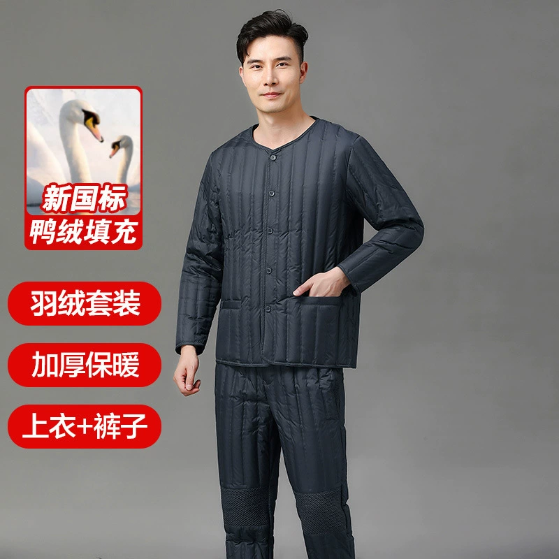 Комплект утепленной подкладки для мужских пуховиков для мужчин среднего и старшего возраста, утолщенная внутренняя одежда, с наполнителем из пуха, теплая, новинка зимы 2025 года.