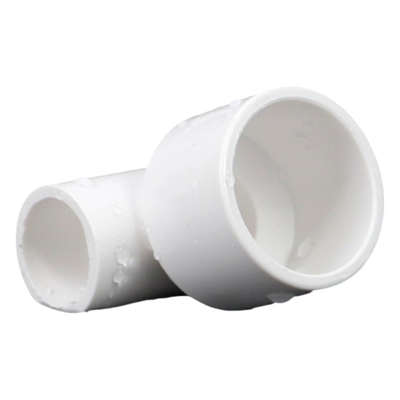 Угловой соединитель из ПВХ для водопроводных труб, редукционный тройник 90 градусов, пластиковый, внешний диаметр 50 мм, устойчивый к высокому давлению.