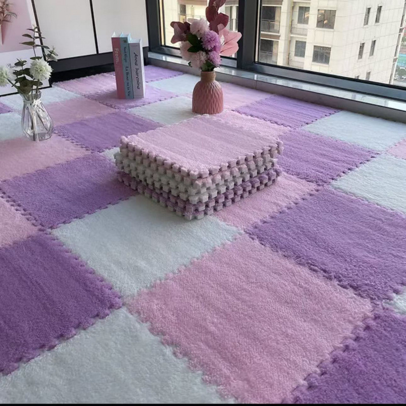 Alfombras de peluche dormitorio sala de estar gruesa almohadilla de arroz terraza mantas de cama balcón ventana flotante cojín cojín doméstico