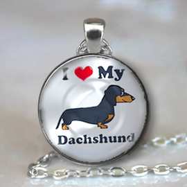 跨境欧美饰品老虎图片钥匙扣个性时尚装饰挂件新款项链玻璃吊坠