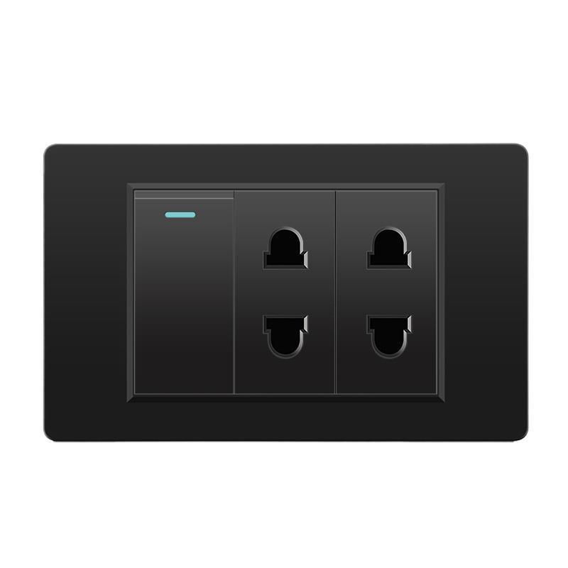 外国貿易スイッチソケット黒 PC パネル壁東南アジアタイ 6 穴台湾ソケット 20Wtype-c|undefined