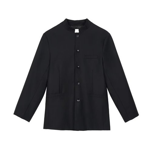 New Chinese Style Stand Collar Suit Jacket Set Black High-end Zhongshan Suit Loose National Trend DK Uniform Chinese Style Tangzhuang