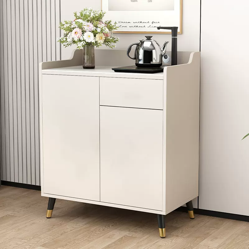 岩板餐边柜客厅靠墙一体储物柜家用厨房现代简约轻奢免拉手茶水柜