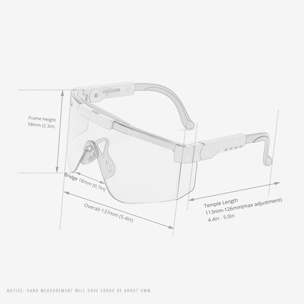 Gafas de una pieza de PC engrosadas sin marcas, gafas antivaho HD transparentes, gafas deportivas para exteriores de alta gama TR 495_voghion.com