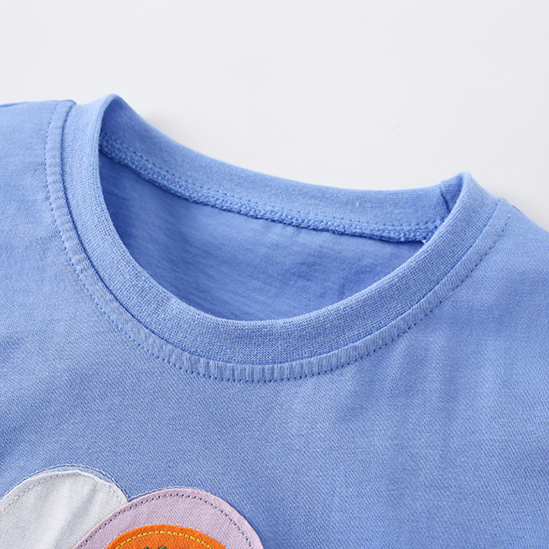 Malwee niñas verano nuevo europeo y americano niños camiseta casual estilo occidental niña manga corta niños top