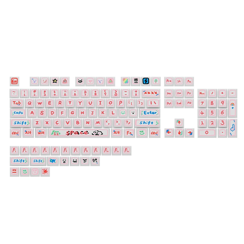 Матовый PBT XDA сублимационные клавиши на тему собаки Pacchard российского и японского дизайна полный набор универсальных клавиш для механической клавиатуры
