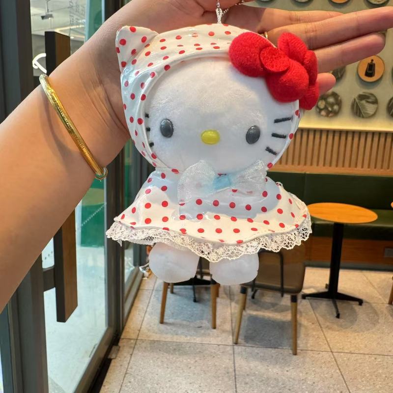 卡通热卖新款雨衣波点KT包包小挂件可爱女生挂饰毛绒公仔系列礼物|undefined