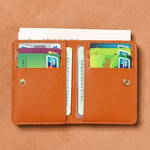 Unisex Short Wallet Soft Leather Anti-theft Scratch Proof Anti-magnetic Durable Small Slim Simple Card Holder Wallet