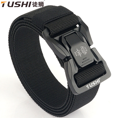New tactical alloy buckle training pants with nylon belt outdoor versatile workwear quick-release men's belt wholesale