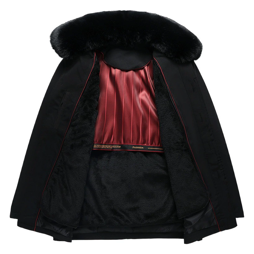 Зимнее пальто для папы, хлопковое пальто для среднего и пожилого возраста, мужское утепленное пуховое пальто на флисовой подкладке, зимнее хлопковое Пальто Для дедушки