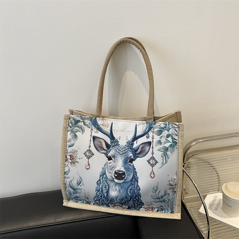 Bolsas de mujer de alta capacidad de alta calidad coreana de algodón y cáñamo, bolsas de mano de hombro de nuevo estilo de moda para viajar al trabajo