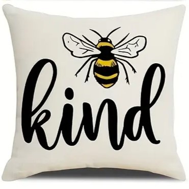2024 estilo explosivo transfronterizo abeja festival flor linda funda de almohada Amazon lino impreso mesa de sala de estar bandera dormitorio image 10
