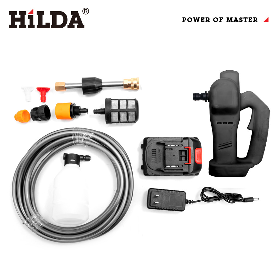 Pistola de agua de alta presión y alta potencia de la marca Hilda/Hilda, disponible en stock, para uso doméstico, riego de jardines, limpieza de vehículos, lavado de autos. image 3
