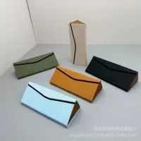 Очковая коробка оптом солнцезащитные очки солнцезащитные очки солнцезащитные очки коробка складная треугольная близорукость плоская зеркальная коробка высокого уровня логотипа