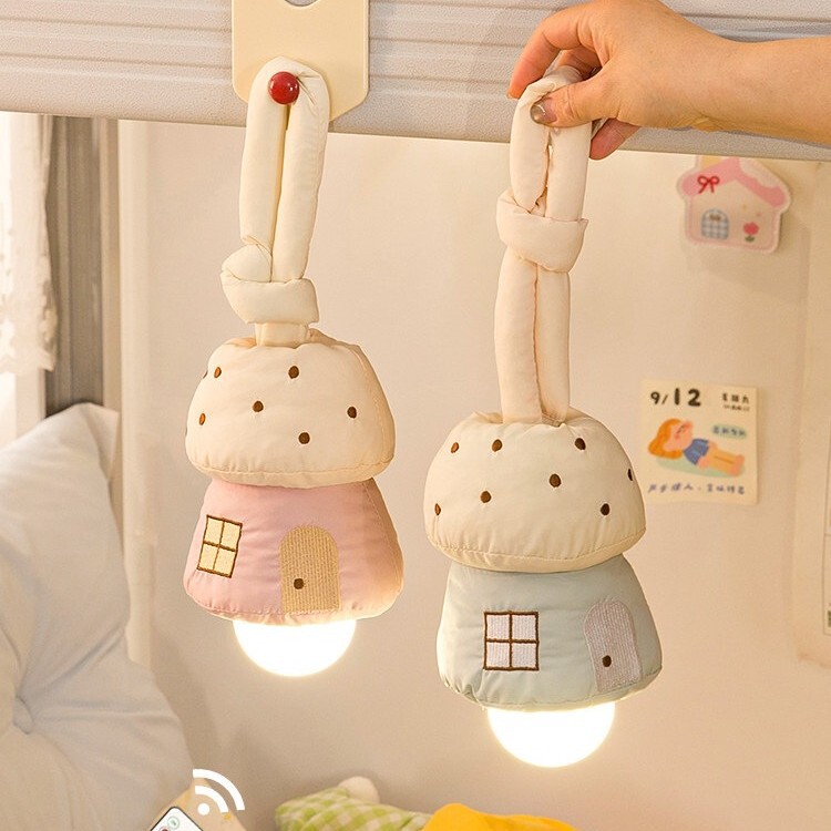 Cute mushroom night light for bedroom, sleep lamp for girls, high aesthetic bedside ambient light, 3D hanging bed lamp Cute mushroom night light for bedroom, sleep lamp for girls, high aesthetic bedside ambient light, 3D hanging bed lamp