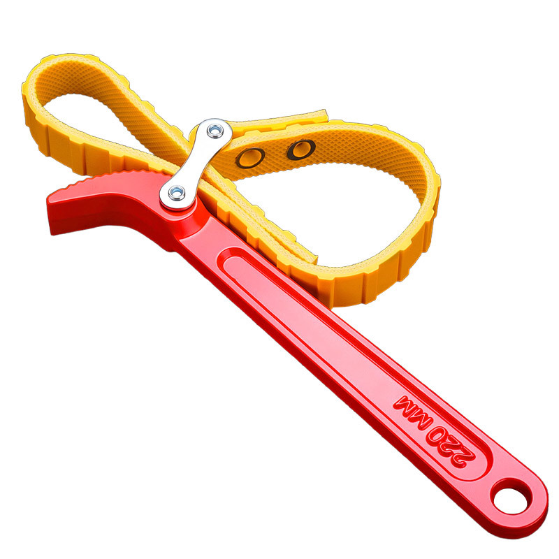 Llave ajustable para filtro de aceite de reparación de automóviles, tipo universal adecuado para todos los tamaños, llave para filtro de aceite tipo correa de cadena