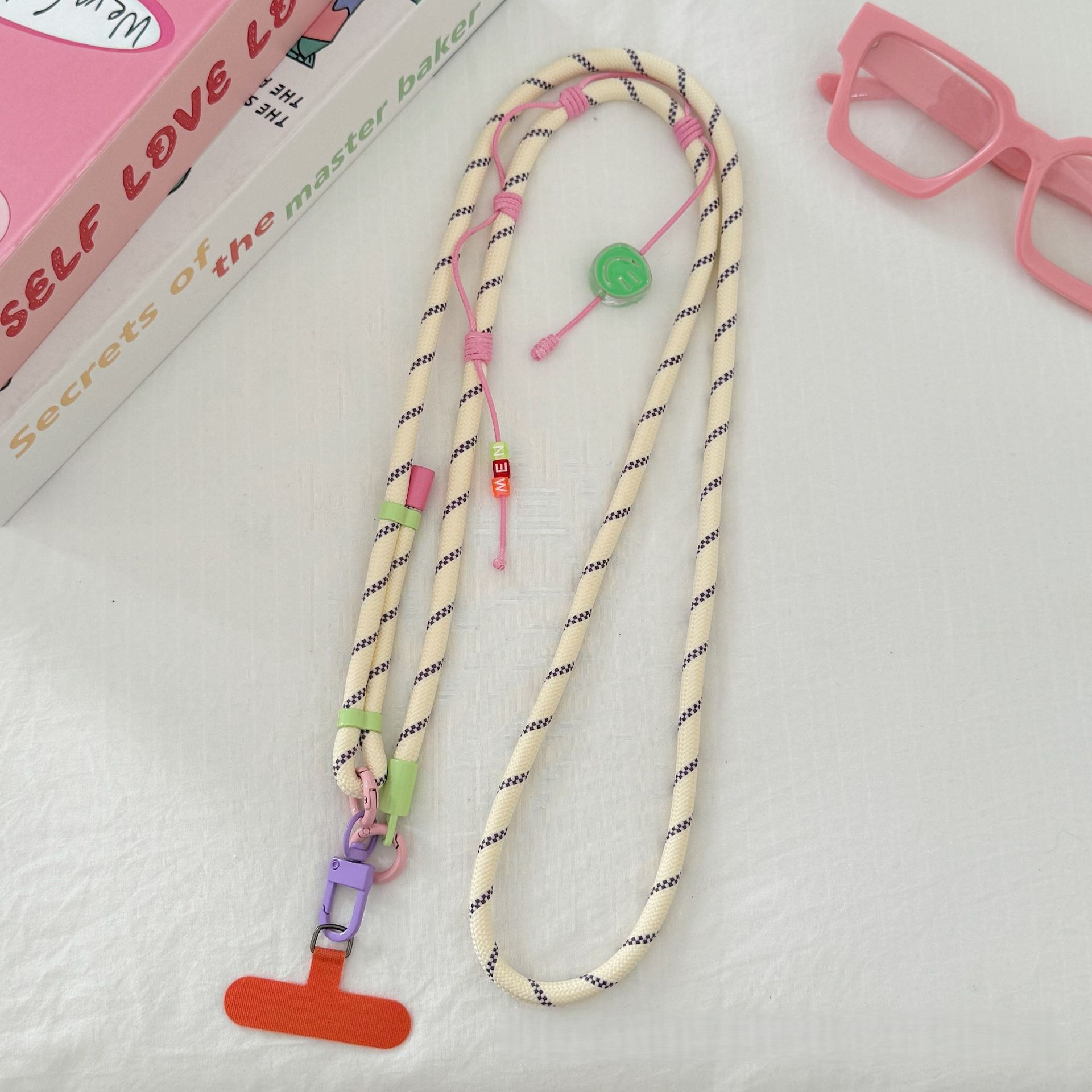 8MM botón de puerta de color ajustable de teléfono móvil cuerdas trenzadas de nylon robusto y duradero accesorios de bolsas de flores sensación de alto nivel