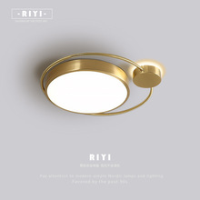 全铜客厅灯简约现代轻奢led房间卧室吸顶灯创意个性家用北欧灯具