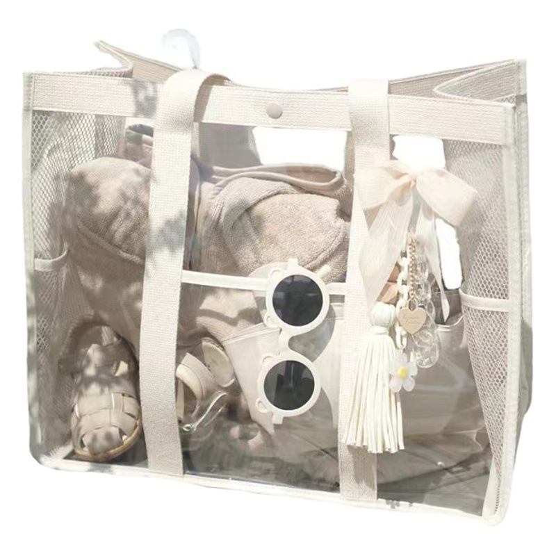 Bolsa de playa de Corea del Sur bolsa impermeable de PVC transparente bolsa de viaje de gran capacidad bolsa de natación bolsa de almacenamiento de Juguetes