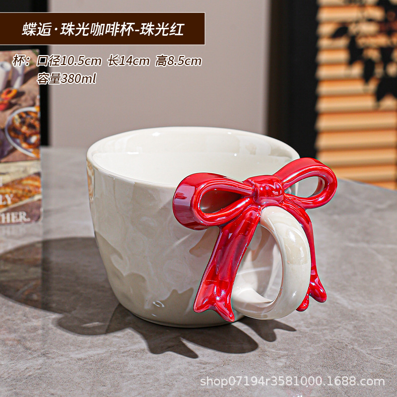 Taza de café de cerámica de cerámica pintada a mano, taza de cerámica de cerámica, taza de café, plato de taza de café, lujo ligero, conjunto de alta calidad, alto valor visual